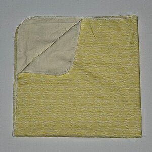 Parent's Choice Yellow White Diamond Pattern Receiving Blanket Cotton NEVER USED